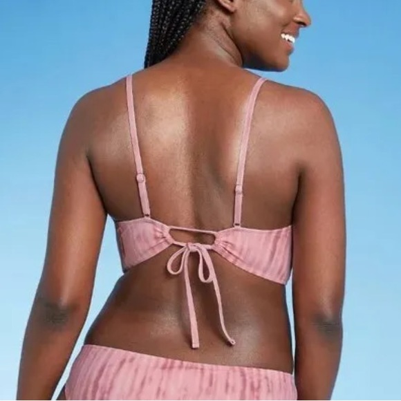 Shade & Shore Pink Lightly Lined Swim Bikini Top NWT - Picture 2 of 9
